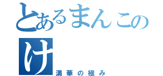 とあるまんこのけ（満華の極み）