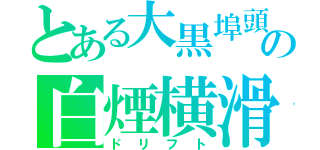 とある大黒埠頭の白煙横滑（ドリフト）