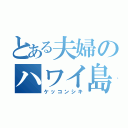 とある夫婦のハワイ島（ケッコンシキ）