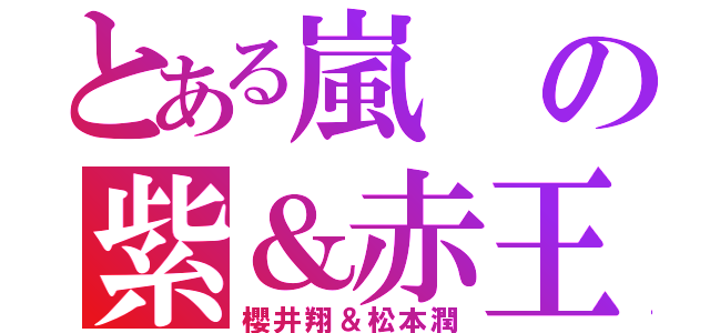 とある嵐の紫＆赤王子（櫻井翔＆松本潤）