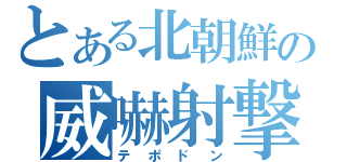 とある北朝鮮の威嚇射撃（テポドン）