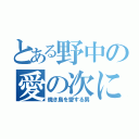 とある野中の愛の次に郎（焼き鳥を愛する男）