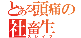 とある頭痛の社畜生（スレイブ）