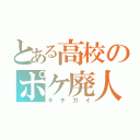 とある高校のポケ廃人（キチガイ）