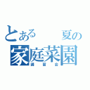 とある　　夏の家庭菜園（講習会）