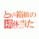 とある箱根の横体当たり（サイドプレサー）