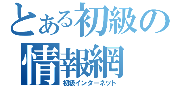 とある初級の情報網（初級インターネット）