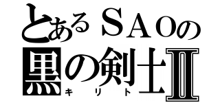 とあるＳＡＯの黒の剣士Ⅱ（キリト）