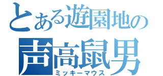 とある遊園地の声高鼠男（ミッキーマウス）