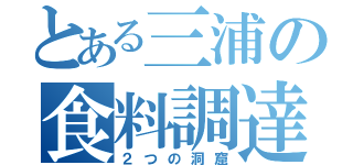 とある三浦の食料調達（２つの洞窟）