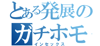 とある発展のガチホモ（インセックス）