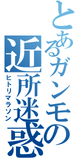 とあるガンモの近所迷惑（ヒトリマラソン）