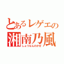 とあるレゲエの湘南乃風（しょうなんのかぜ）