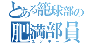 とある籠球部の肥満部員（ユッキー）