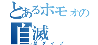 とあるホモォの自滅（壁ダイブ）