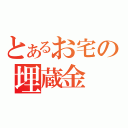 とあるお宅の埋蔵金（）