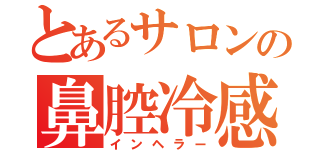 とあるサロンの鼻腔冷感（インヘラー）