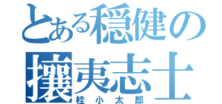 とある穏健の攘夷志士（桂小太郎）