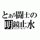 とある闘士の明鏡止水（ハイパーモード）