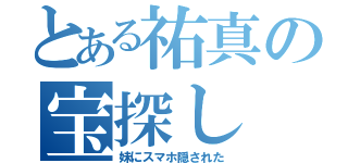 とある祐真の宝探し（妹にスマホ隠された）