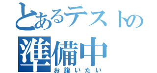 とあるテストの準備中（お腹いたい）