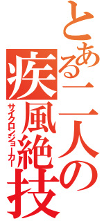 とある二人の疾風絶技（サイクロンジョーカー）