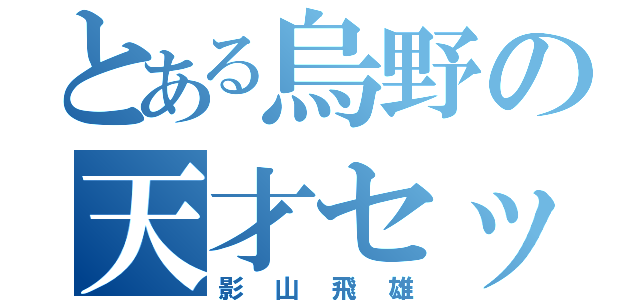 とある烏野の天才セッター（影山飛雄）