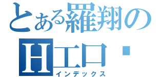 とある羅翔のＨ工口鄉（インデックス）