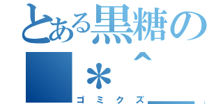 とある黒糖の（＊＾＿＾＊）（ゴミクズ）