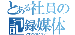 とある社員の記録媒体（フラッシュメモリー）