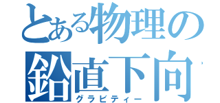 とある物理の鉛直下向き（グラビティー）