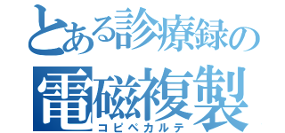 とある診療録の電磁複製（コピペカルテ）