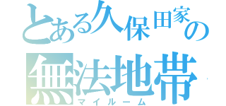 とある久保田家の無法地帯（マイルーム）