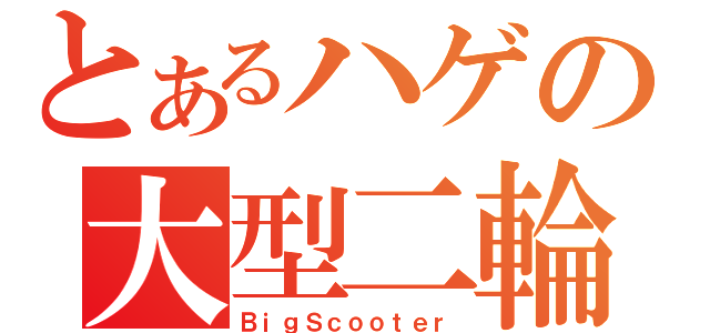 とあるハゲの大型二輪車（ＢｉｇＳｃｏｏｔｅｒ）