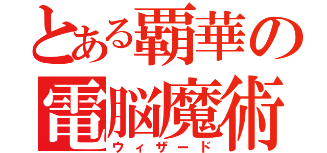 とある覇華の電脳魔術（ウィザード）