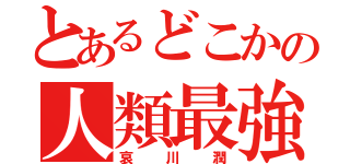 とあるどこかの人類最強（哀川潤）