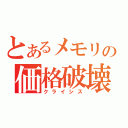 とあるメモリの価格破壊（クライシス）