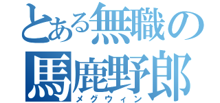 とある無職の馬鹿野郎（メグウィン）