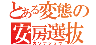 とある変態の安房選抜（カワナシュウ）