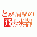 とある肩幅の飛去来器（ブーメラン）