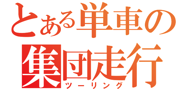 とある単車の集団走行（ツーリング）