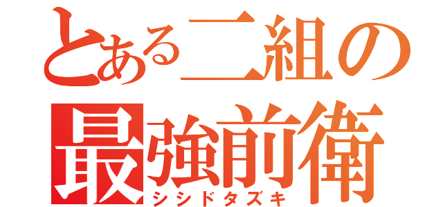 とある二組の最強前衛（シシドタズキ）