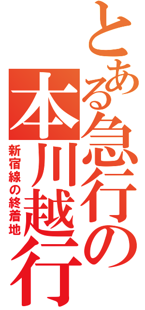 とある急行の本川越行き（新宿線の終着地）