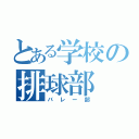 とある学校の排球部（バレー部）