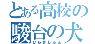 とある高校の駿台の犬（ひらきしゅん）