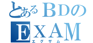 とあるＢＤのＥＸＡＭ（エグザム）