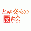 とある交流の反省会（ミューティング）