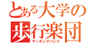 とある大学の歩行楽団（マーチングバンド）