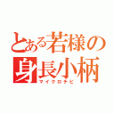 とある若様の身長小柄（マイクロチビ）