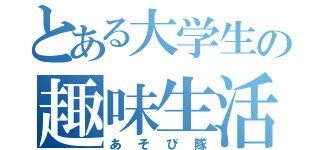 とある大学生の趣味生活（あそび隊）